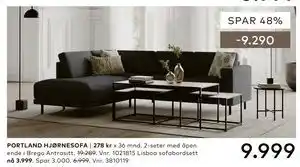 Skeidar PORTLAND HJØRNESOFA tilbud