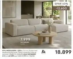 Skeidar STYL MODULSOFA tilbud