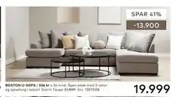 Skeidar BOSTON U-SOFA tilbud