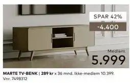 Skeidar MARTE TV-BENK tilbud