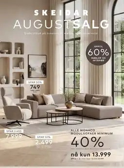 Skeidar Skeidar Monaco modulsofaer tilbud