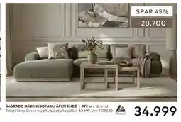 Skeidar SAGRADO HJØRNESOFA M/ ÅPEN ENDE tilbud