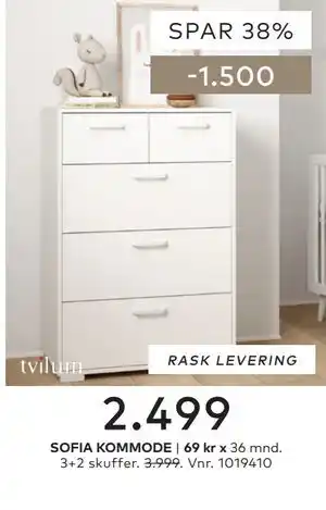 Skeidar SOFIA KOMMODE tilbud