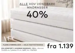Skeidar XOV KOMFORT 5 VENDBAR MADRASS tilbud
