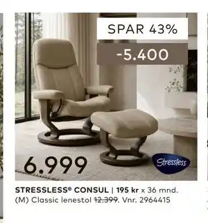 Skeidar STRESSLESS CONSUL tilbud