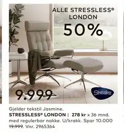 Skeidar STRESSLESS LONDON tilbud