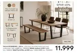 Skeidar CALIA SPISEBORD tilbud