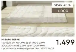Skeidar Misato teppe tilbud