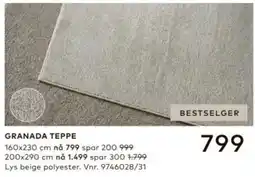 Skeidar Granada teppe tilbud