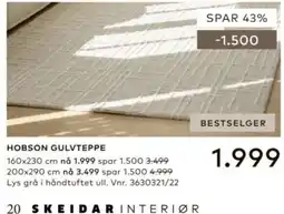 Skeidar Skeidar Interiør Hobson Gulvteppe tilbud