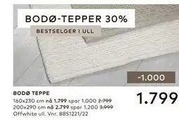 Skeidar BODØ TEPPE tilbud