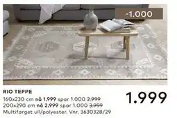 Skeidar RIO TEPPE tilbud