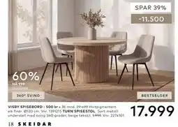 Skeidar VISBY SPISEBORD tilbud