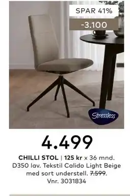 Skeidar CHILLI STOL tilbud