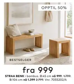 Skeidar STRAA BENK tilbud