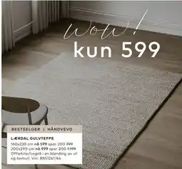 Skeidar LÆRDAL GULVTEPPE tilbud