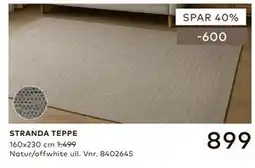 Skeidar STRANDA TEPPE tilbud