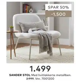 Skeidar SANDER STOL tilbud