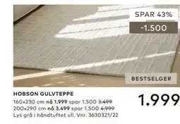 Skeidar HOBSON GULVTEPPE tilbud