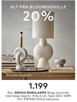 Skeidar SERGIO BORDLAMPE tilbud