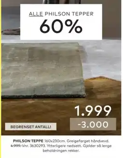 Skeidar Philson teppe tilbud
