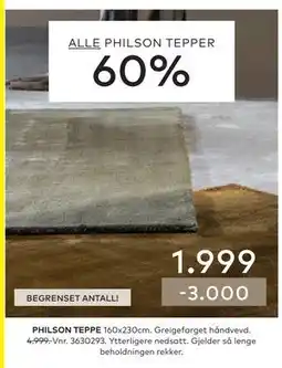 Skeidar ALLE PHILSON TEPPER tilbud