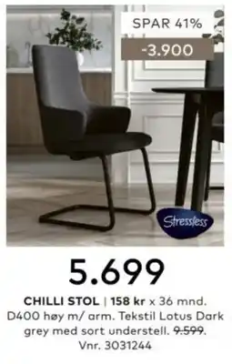 Skeidar Stressless Chilli Stol tilbud