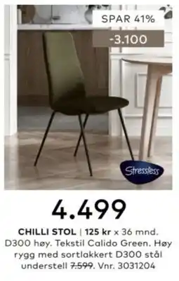 Skeidar Stressless Chilli Stol tilbud