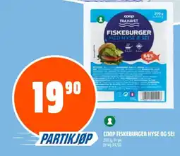 Coop Obs Coop Fiskeburger Hyse Og Sei tilbud
