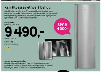 ELON Husqvarna Kjøleskap QR922X-H tilbud