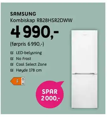 ELON SAMSUNG Kombiskap RB28HSR2DWW tilbud