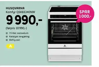 ELON Husqvarna Komfyr QSK65340NW tilbud