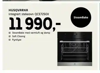 ELON Husqvarna Integrert stekeovn QCE7250X tilbud