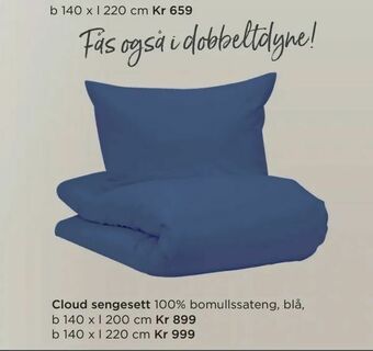 Møbelringen Cloud sengesett tilbud