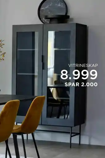 Møbelringen Parade vitrineskap tilbud