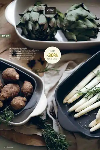 Tilbords Sabor Ultimate ildfast form mørk grå, creme tilbud