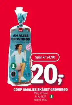 Coop Extra COOP AMALIES SKÅRET GROVBRØD tilbud