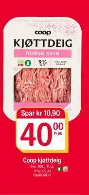 Coop Extra Coop kjøttdeig tilbud