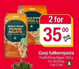 Coop Extra Coop fullkornpasta tilbud
