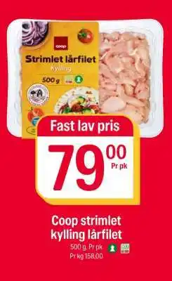 Coop Extra Coop strimlet kylling lårfilet tilbud