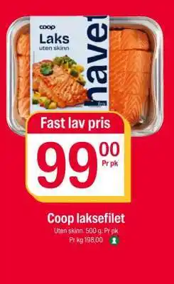 Coop Extra Coop laksefilet tilbud