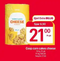 Coop Extra Coop corn cakes cheese tilbud