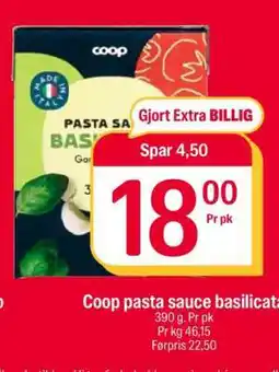 Coop Extra Coop pasta sauce basilicata tilbud