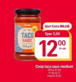 Coop Extra Coop taco saus medium tilbud