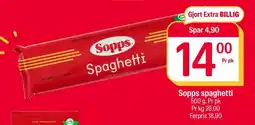 Coop Extra Sopps spaghetti tilbud