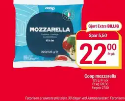 Coop Extra Coop mozzarella tilbud