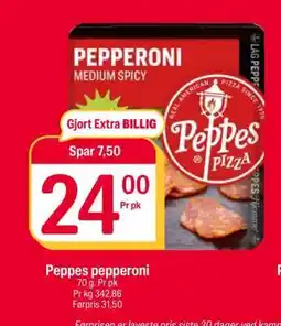 Coop Extra PEPPES PEPPERONI tilbud