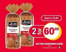Coop Extra HATTING HAVREBRØD BJØRN tilbud