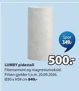 JYSK LUMBY pidestall tilbud