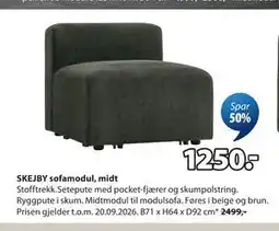 JYSK SKEJBY sofamodul, midt tilbud
